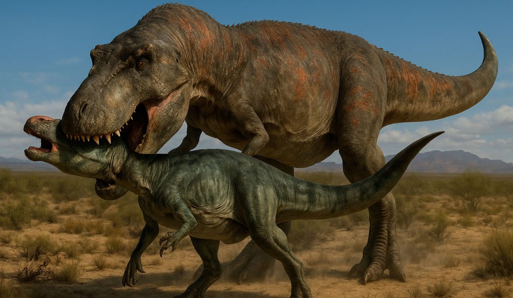 vleesetende jagende dinosaurussen