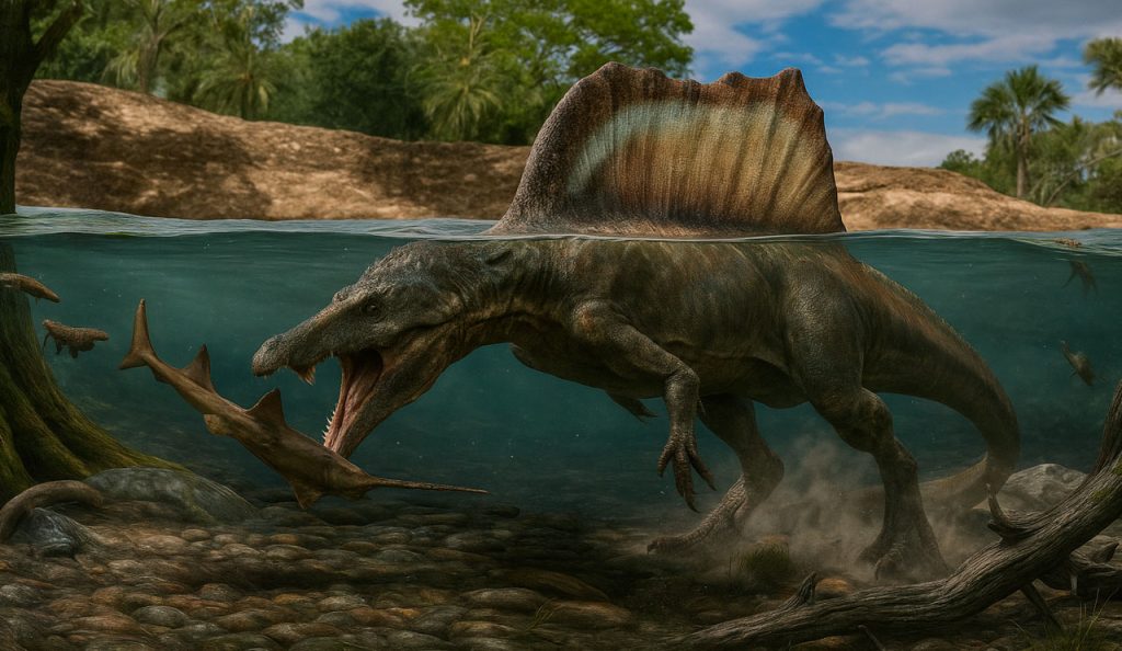 Spinosaurus zwemmen
