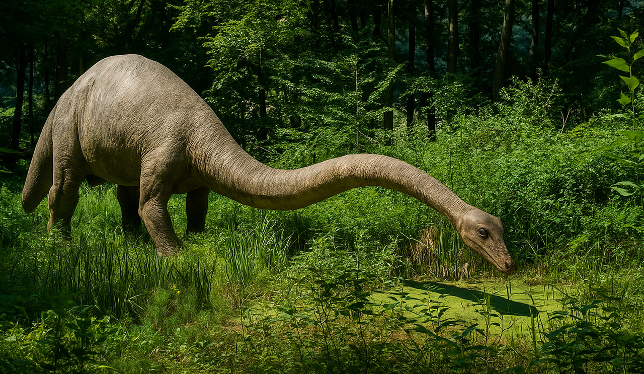 Dinosaurussen met lange nekken