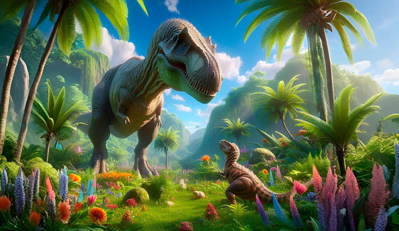 Grote dinosaurussen en kleine dinosaurussen
